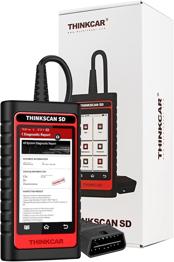 THINKCAR Code Reader SD2 ABS SRS with 28 Reset (2 Free Optional) Automotive Full OBD2 Scanner with Oil Reset Auto VIN EPB SAS TPMS Reset for Car Engine Diagnostic Scan Tool WiFi Free Lifetime Update