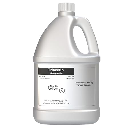 Triacetin (Glycerol Triacetate) - Premium-Quality Industrial and Laboratory Grade (1 Gallon (128 Fl Oz))
