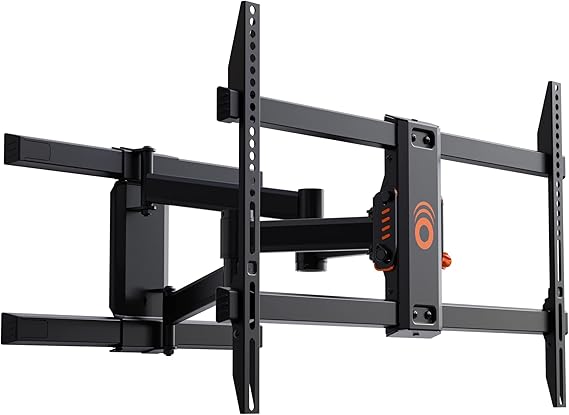 ECHOGEAR Full Motion Articulating TV Wall Mount Bracket for TVs Up to 82" - Smooth Extension, Swivel, Tilt - Wall Template for Easy Install - Centers & Levels After Mounting Plus Hides Your Cables