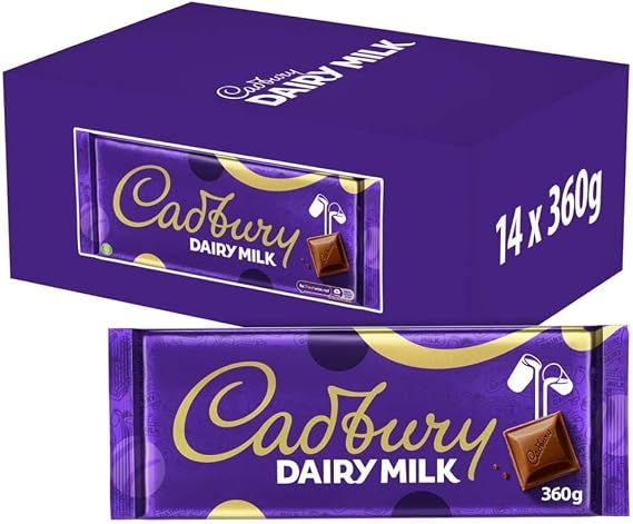 Cadbury Dairy Milk Chocolate Gifting Bar Large 360g – Pick Your Bar – Smooth & Creamy Milk Chocolate – Perfect for Gifting, Sharing & Enjoying