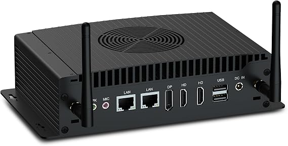 WEIDIAN Mini Industrial PC Core i5 1235U 16GB RAM 512GB SSD, Win 11 Pro Mini Computer(Fan Cooling&Dustproof) Support Linux, 4K 2HD+DP, 2LAN, GPIO, 2COM RS232/422/485, 6USB WiFi6&BT5.2 Auto Power On