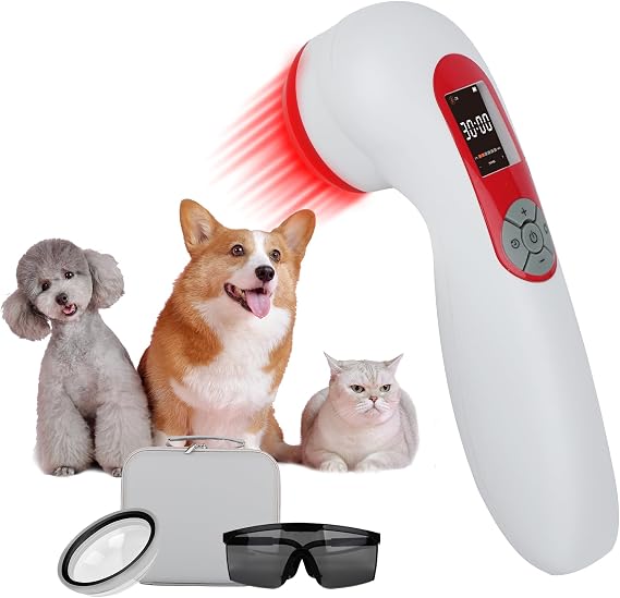 5000mAh Cold Laser Therapy Device for Dogs Pets with 5 * 808nm & 10 * 650nm