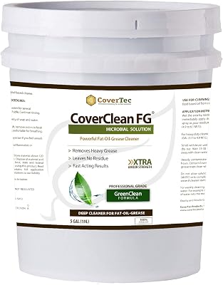CoverTec CoverClean FG Microbial Fat, Oil, GreaseCleaner, Deep Cleaning, Non Hazardous 5 gal