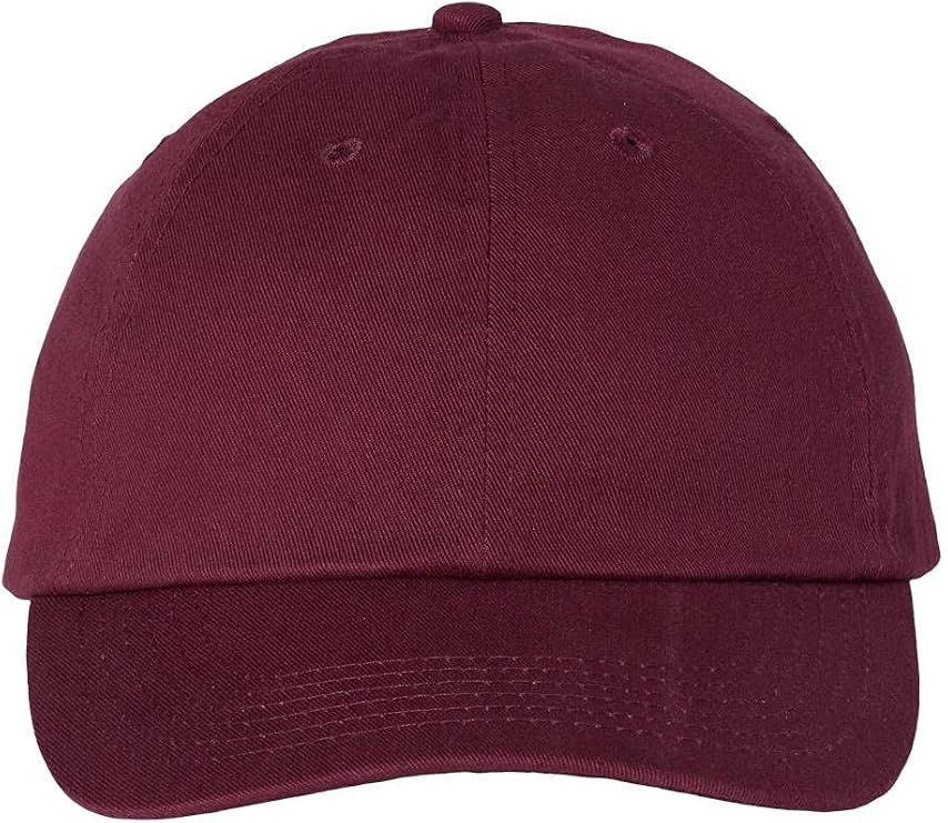 Adult Bio-Washed Classic Dad Hat - VC300A - Adjustable - Maroon