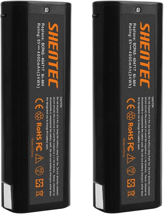 Shentec 2-Pack 4000mAh 6V Ni-MH Battery Compatible with Paslode 404717 | B20544E BCPAS-404717 404400 900400 900420 900600 901000 902000 B20720 CF-325 IM200 F18 IM250 IM250A IM350A, Ni-MH