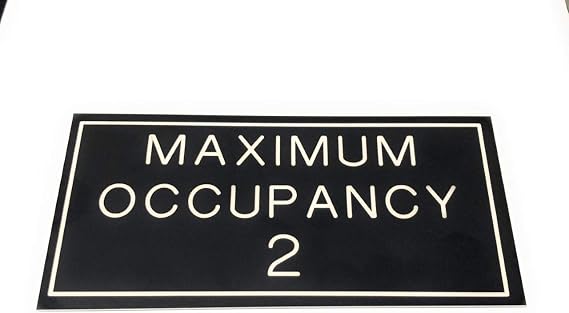 Maximum Occupancy Sign black