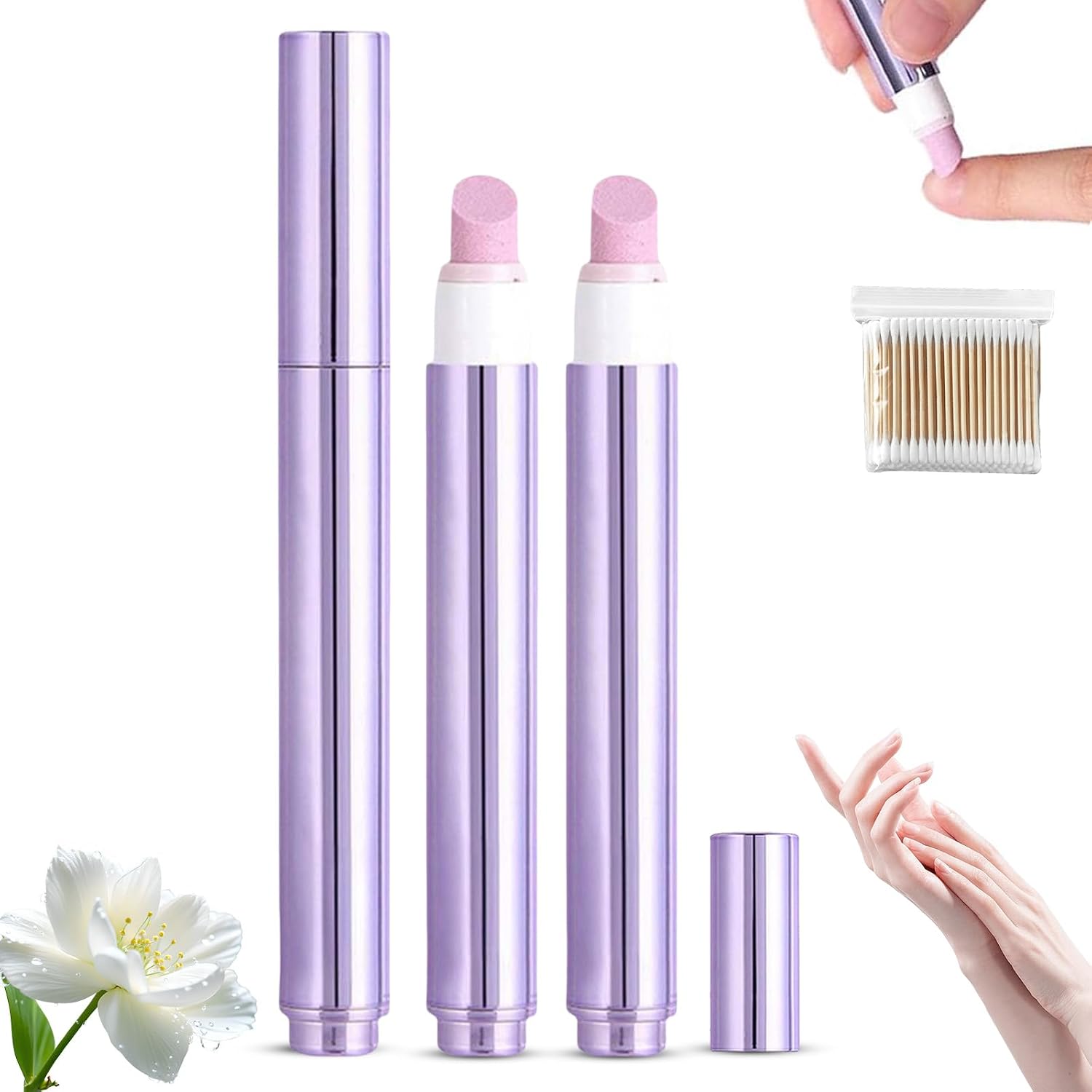 Upgrade 3-in-1 Nail Care Pen, Cuticle Oil Pen for Nails, Cuticle Pusher Nail Oil Pen with Ceramic Tip for Hangnails, Dry & Damaged Nails, Moisturize Strengthen Brighten Nails Care 2