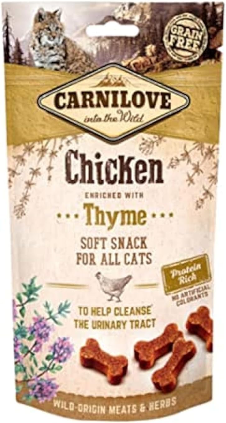 Carnilove Carnilove Semi-Moist Snack Chicken & Thyme Cat Treats 50G - Pack of 32 x 1.6g - Total: 50g