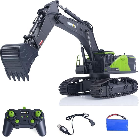 TOUCAN RC HOBBY US in Stock 1/14 Rc Excavator 593 Huina Model Car Battery 2.4G Remote Control 22Ch for Ages 14+