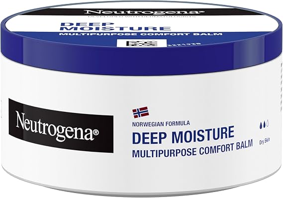 Neutrogena Norwegian Formula Deep Moisture Comfort Balm (1 x 300ml), Multipurpose Balm, Instantly Absorbing, Non-Greasy Body Cream Deeply Moisturises for 72-Hours, Suitable for Dry Skin