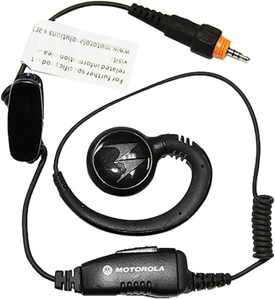 Motorola HKLN4437A CLP Single Pin Short Cord Earpiece (Black)