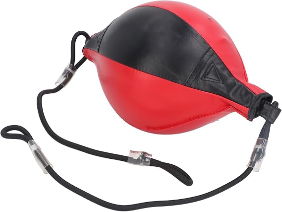 Double End Punching Bag, PU Leather Boxing Ball for Training with Adjustable Cord, Improve Reflexes and Speed for All Skill Levels