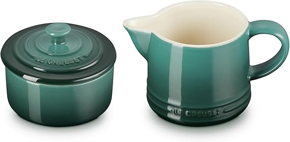 Le Creuset Stoneware Signature, Artichaut Cream & Sugar Set, Cream: 300 ml, Sugar: 8oz