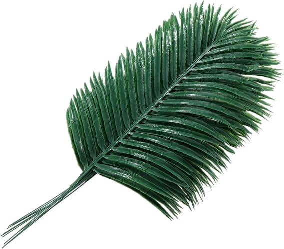 Sago Cycas Fake Leaves 10 Piece Plastic Simulation Greenery for Home