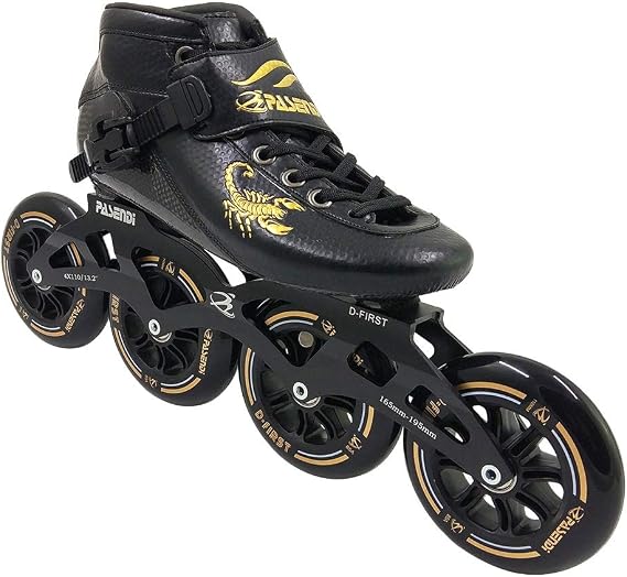 Professional Carbon Fiber Speed Skates Adult Men's and Women's Skates 4-Wheels Single-Row Speed Inline Skates Shoes Black Inline Skate Shoes