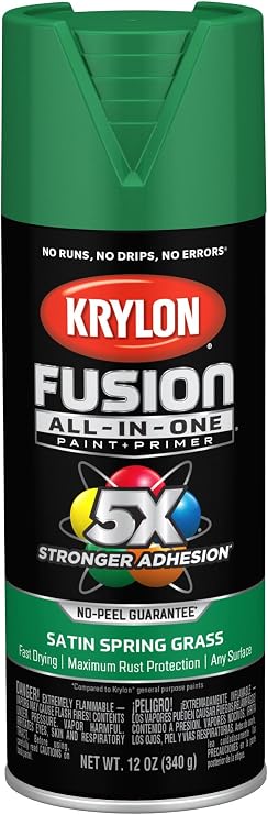 Krylon Fusion All-In-One 12 Oz. Satin Spray Paint, Spring Grass - 1 Each