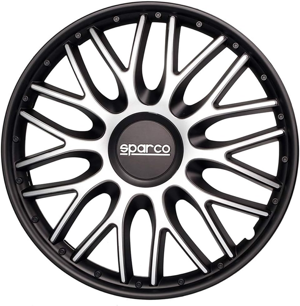 Sparco Wheel Covers Roma - 13-inch - SilverBlack - Set of 4 pieces
