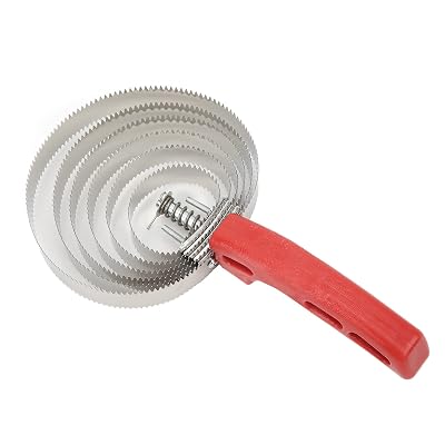 Premium Cow Curry Comb 6 Turns Stainless Steel for Itch Relief Horse Hair Brushes for Animals, Perfect Cow Hair Brush, Horse Curry Comb, and Animal