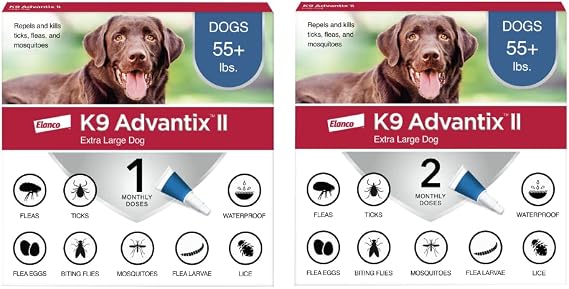 K9 Advantix II XL Dog Vet-Recommended Flea, Tick & Mosquito Treatment & Prevention | Dogs Over 55 lbs. | 3-Mo Supply