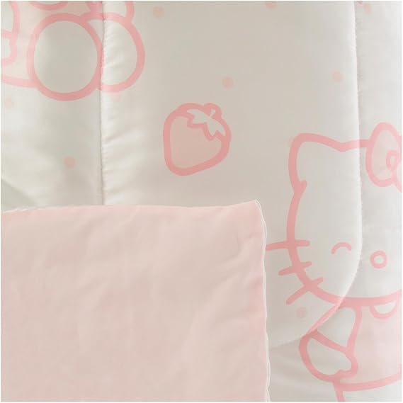 Hobby Lobby Hello Kitty Satin Comforter & Sham, Full/Queen, Pink & White
