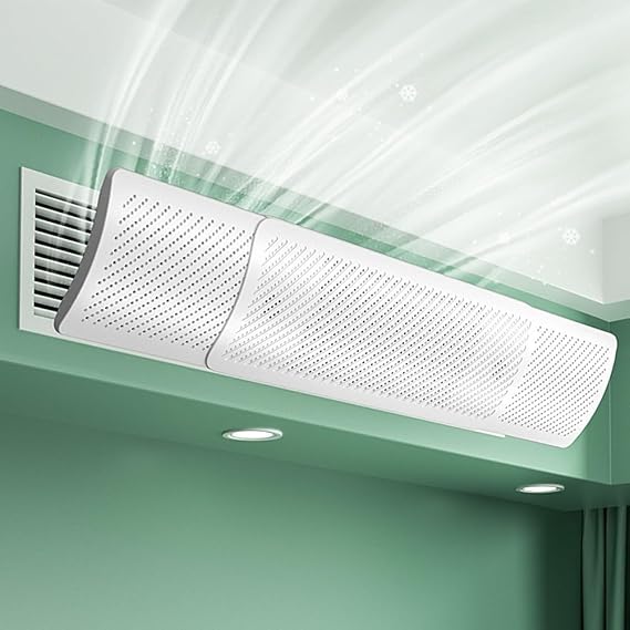 Air Conditioner Deflector, Retractable Air Conditioner Air Deflector, Adjustable AC Vent Deflector, Anti-Wind Baffles, Anti Direct Blowing Windshield Wind Guide(Anion filter-S)