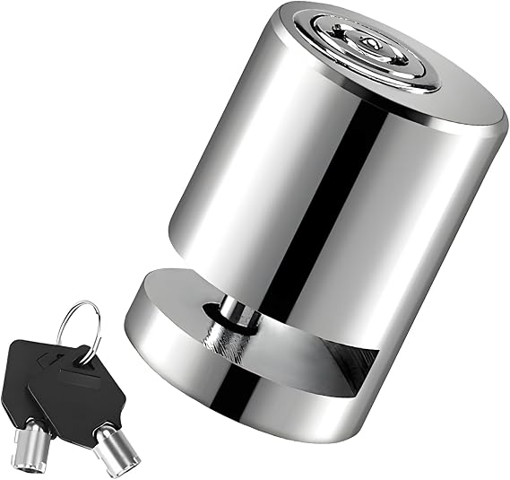 Motorcycle Disc Brake Lock, Anti-Theft Mini Motorbike Security Brake Padlock with Two Keys, Heavy Duty Alloy Steel Safety Wheel Disc Lock for Scooters Bicycles Road Cycles