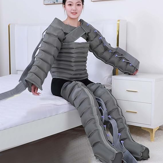8 Cavity Air Compression Leg Massager, Full Body Lymphatic Drainage Massager, Electric Circulation Improve Pain Full Body Waist Leg Arm Relax,001,2legs+waist+2arms