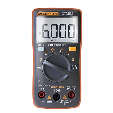 AN8002 Digital Multimeter 6000 Counts Multimetro Multitester Digital Profesional Transistor Capacitor Tester LCR Esr Meter - Orange