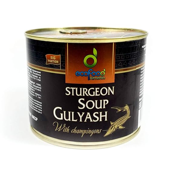 Sturgeon Soup Gulyash with Champignon Mushrooms by EcoFood (Pack of 2) 1.1 lb | 530 g