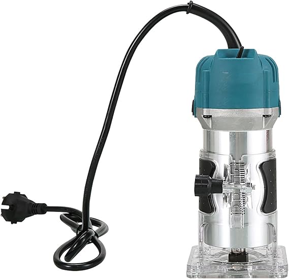 Wood Router, Multi Function Electric Router for Woodworking, Powerful Motor, Wood Carving Edge Trimming Tool with Aluminum Body, for Slotting Trimming Carving