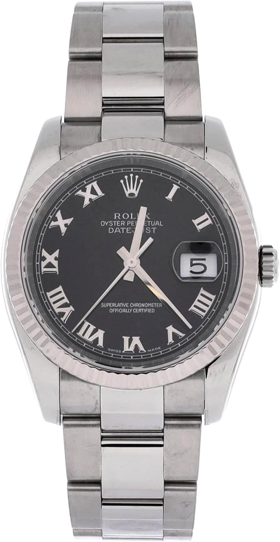 Pre-Loved Oyster Perpetual Datejust Automatic Watch Stainless Steel and White Gold 36