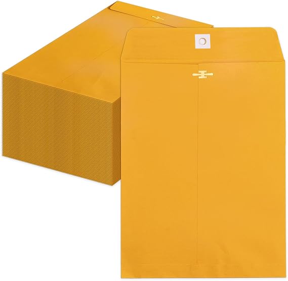 Goefun Manilla Clasp Envelopes 10x13, 100 Pack