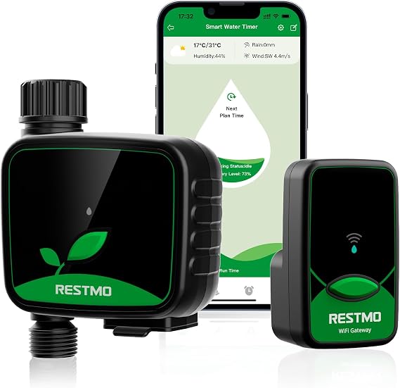 RESTMO WiFi Water Timer, Programmable Hose Timer 1 zone