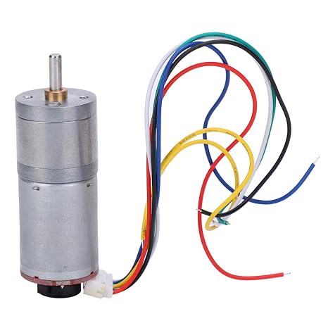 GA25-370 Brush DC Motor Geared Motor with Encoder Speed Measuring Code Plate(DC12V 300RPM)