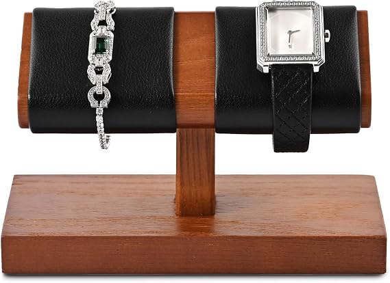 Solid Wood Double Watch Display Stand