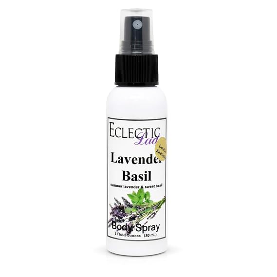 Lavender Basil Body Spray, Double Strength, 2 ounces, Body Mist