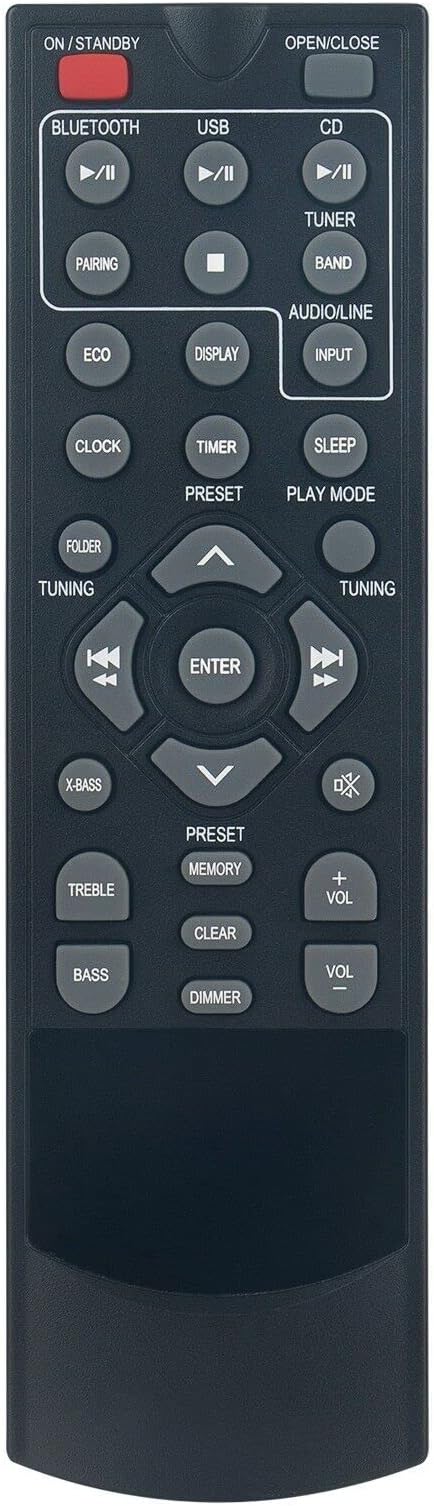 RRMCGA424AWSA Replace Remote Compatible with Sharp Stereo System RRMCGA415AWSA