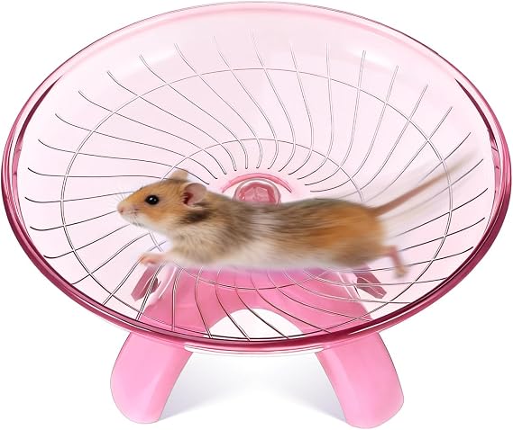 NOLITOY Non Run Disc Exercise Wheel for Hamsters Hedgehogs Small Pets 7.08 Inch Pet Exercise Toy for Healthy Activity and Nail Training