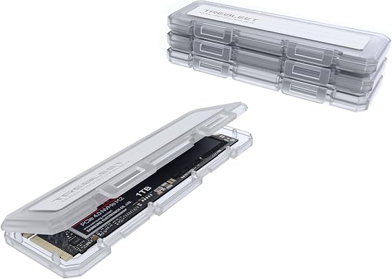 4-Pack NVMe Case Protective Box for M.2 2280 SSD Portable with Anti-Static,Shockproof and Dust Proof