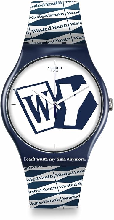 Swatch New Gent Biosourced Unisex Watch Casual Polymer Blue Quartz Waterproof Wasted Youth By Verdy