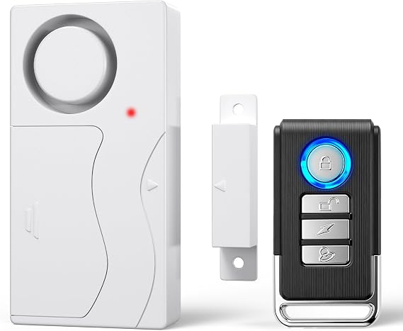 Security Door and Window Alarm for Home, GreenCycle 1Set Multi-Function Wireless Burglar Alert Security Alarms with Remote Control,4 Modes,105 dB, Home Security, Ideal for Home, Garage, Apartment