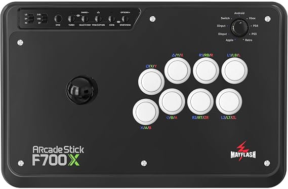MAYFLASH Wireless Arcade Fighting Stick F700X for Xbox Series, PS4, Switch, Switch 2, Windows, Apple, Android and more. Fight Stick Support Wireless Bluetooth, 2.4G Receiver and Wired Connection