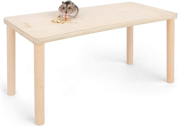 Niteangel Hamster Play Wooden Platform: Rectangle - 15.7" L x 7.1" W - 7" H