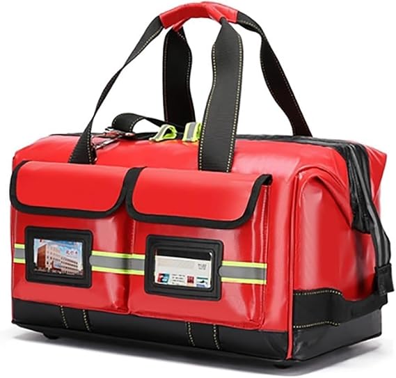 Emergency Medical Assistant Bag Empty, Medicine Storage, Professional First Responder with Multiple Pockets(A,Small)