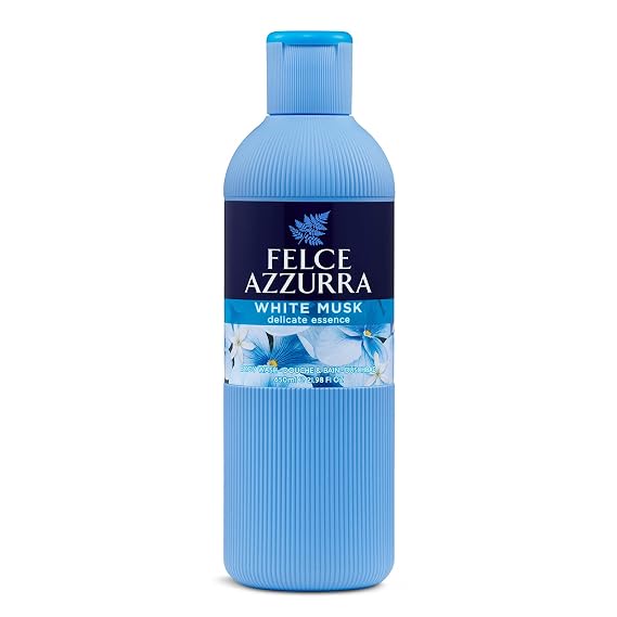Felce Azzurra White Musk - Delicate Essence Body Wash - Fresh And Clean Fragrance - Naturally Moisturized And Scented Skin - Be A Soft Touch On Your Skin - Suitable For All Skin Types - 22 Oz