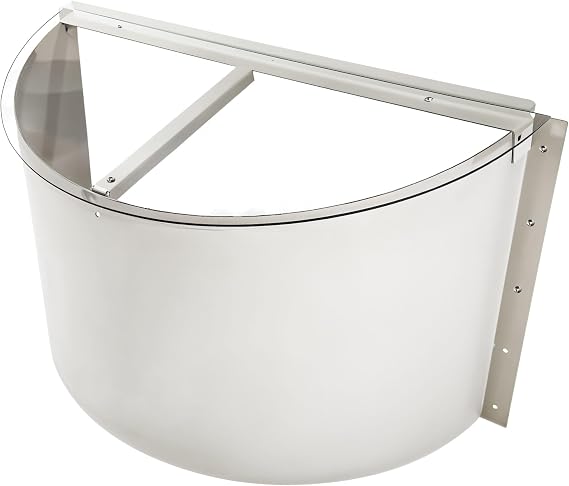 Steel Window Well and Well Cover Combo, 38" W x 17-1/2" L x 22-1/2" D, Grey