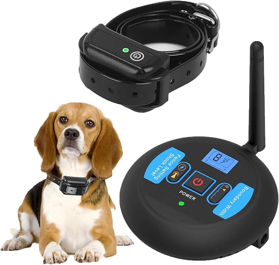 Wireless Dog Fence, Electric Fence System for Dog, Wireless Dog Boundary Containment System, Rechargeable Training Collar,Adjustable Range Up to 656Ft, for Large & Small Dogs,for1dog