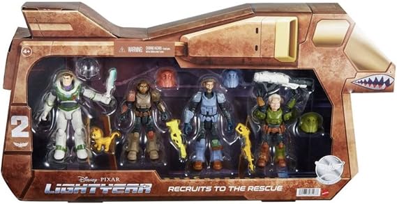 Disney Lightyear Recruits to The Rescue 5" Figure Pack - Buzz Lightyear Sox Izzy Hawthorne Mo Morrison Darby Steel