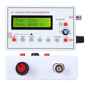 EBTOOLS FG100 DDS Generator Counter, High DDS Function Generator Sine Frequency 1HZ500KHz Source Meter