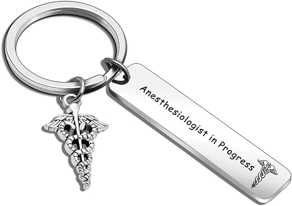 Anesthesiologist Birthday Keychain Anesthesia Keychain Doctors Day Gift Anesthesiologist Going Away Jewelry